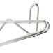 An Advance Tabco end-mounted chrome metal hanger.