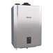 A wall-mounted Rinnai natural gas indoor heat-only boiler with a digital display.