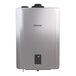 A wall-mounted Rinnai I-Series Plus natural gas indoor heat-only boiler with a digital display.