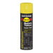 A can of Rust-Oleum Hard Hat Safety Yellow enamel spray paint.
