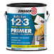 A 1-gallon can of Zinsser Bulls Eye 1-2-3 water-based white primer for all surfaces.