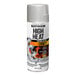A can of Rust-Oleum High Heat flat aluminum spray paint, 12 ounces, designed for high temperature resistance.