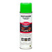 A can of Rust-Oleum Industrial Choice M1800 17 oz. fluorescent green water-based precision line marking paint.