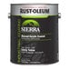 A one-gallon can of Rust-Oleum Sierra Performance Beyond Acrylic Enamel industrial coating in safety yellow.