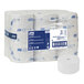 A case of Tork OptiServe T7 coreless high-capacity 1-ply toilet paper rolls.