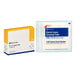 A box and individual packets of First Aid Only 4x4 inch sterile gauze pads.