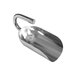 A heavy-duty stainless steel scoop with an ergonomic handle.