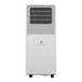 A white Friedrich ZoneAire Compact portable air conditioner with a front vent and wheels.