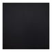 A black square melamine table top with matching edge, measuring 36 inches by 36 inches and 1 inch thick.
