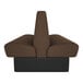 A brown and black double back booth seat with a high backrest, designed for cafe or restaurant use.