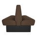 A brown and black double back booth seat with a high backrest, designed for cafe or restaurant seating.