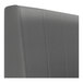 A graphite-colored upholstered booth backrest with vertical channel stitching, measuring 30 inches long and 42 inches high.
