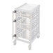 A metal pan stop accessory designed for Cambro Camshelving pan racks.