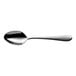 A stainless steel extra heavy weight tablespoon or serving spoon with a textured handle.