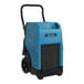A blue portable commercial dehumidifier with wheels and a handle, labeled 'Vikings' on the front.