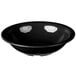 A black Carlisle melamine bowl with a white background.