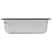 A white rectangular Vollrath stainless steel steam table pan with a black handle.