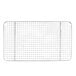 A Vollrath stainless steel wire pan grate with a grid on it.