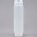 A translucent 16 oz. squeeze bottle with a thick dispensing valve, designed for food service use.