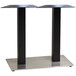 Grosfillex US281009 Indoor Contemporary 16 inch x 28 inch Double Pedestal Table Base