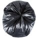 A black Berry low density trash bag.