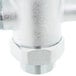 A T&S stainless steel waste drain valve with a lever handle and 3" sink opening.