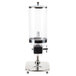 A clear glass Bon Chef cereal dispenser with a silver base.