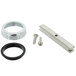 A T&S Vandal Resistant waste drain valve with lever handle, metal bar, nut, and screws.