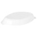 A white oval polycarbonate casserole dish.