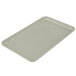 A gray rectangular Cambro fiberglass tray with a white background.