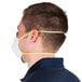 A man wearing a Cordova N-95 valved particulate respirator with yellow straps.