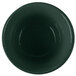 A close-up of a hunter green Tablecraft cast aluminum bowl.