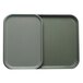 A rectangular grey Cambro tray insert.