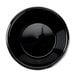 A black Carlisle smooth plastic ramekin with a circular center.