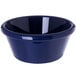 A cobalt blue Carlisle ramekin with a white background.