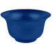 A Tablecraft cobalt blue cast aluminum tulip salad bowl.