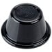 A black plastic Carlisle ramekin.