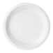 A white paper plate with a white background.