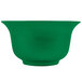 A green Tablecraft cast aluminum tulip salad bowl.