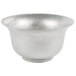 A natural cast aluminum Tablecraft tulip salad bowl.