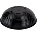 A black Cambro round ribbed bowl.
