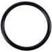 A black circle with a white background.