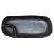 Elite Global Solutions JW4031 Ore 7 1/2 inch x 4 1/2 inch Black Two-Compartment Tray