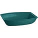 A Tablecraft hunter green rectangular cast aluminum bowl.