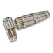 A close-up of a Kason 1245 reversible door hinge in polished chrome.