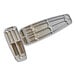 A Kason polished chrome door hinge with a 1 3/8" offset.