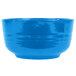 A sky blue Tablecraft cast aluminum fruit bowl.