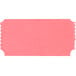 A roll of pink rectangular paper tickets with white "Admit One" text and borders.