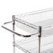 a close up of a metal cart