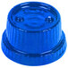 A blue plastic cap with bubbles.